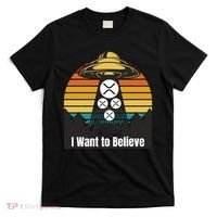Funny XRP UFO Encounter Retro Sunset Ripple Cryptocurrency Funny Ripple XRP T-Shirt thumb 0
