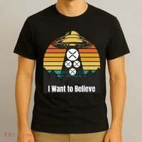 Funny XRP UFO Encounter Retro Sunset Ripple Cryptocurrency Funny Ripple XRP T-Shirt thumb 3