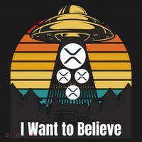 Funny XRP UFO Encounter Retro Sunset Ripple Cryptocurrency Funny Ripple XRP T-Shirt thumb 7