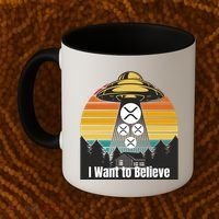 Funny XRP UFO Encounter Retro Sunset Ripple Cryptocurrency Funny Ripple XRP Coffee Mug thumb 2