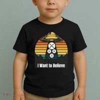 Funny XRP UFO Encounter Retro Sunset Ripple Cryptocurrency Funny Ripple XRP Toddler T-Shirt thumb 2