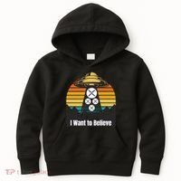Funny XRP UFO Encounter Retro Sunset Ripple Cryptocurrency Funny Ripple XRP Kids Hoodie thumb 0
