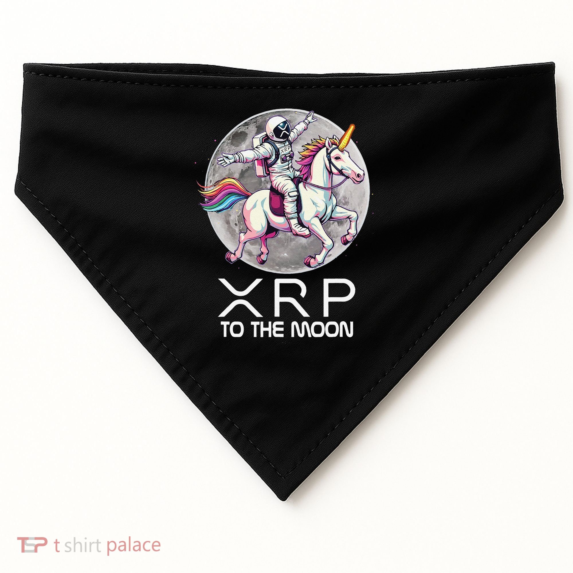Funny XRP Unicorn Astronaut Crypto Boyfriend Girlfriend Gift USA-Made Doggie Bandana