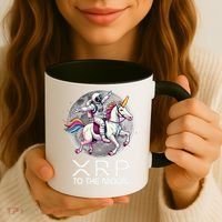 Funny XRP Unicorn Astronaut Crypto Boyfriend Girlfriend Gift Coffee Mug thumb 3