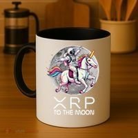 Funny XRP Unicorn Astronaut Crypto Boyfriend Girlfriend Gift Coffee Mug thumb 4