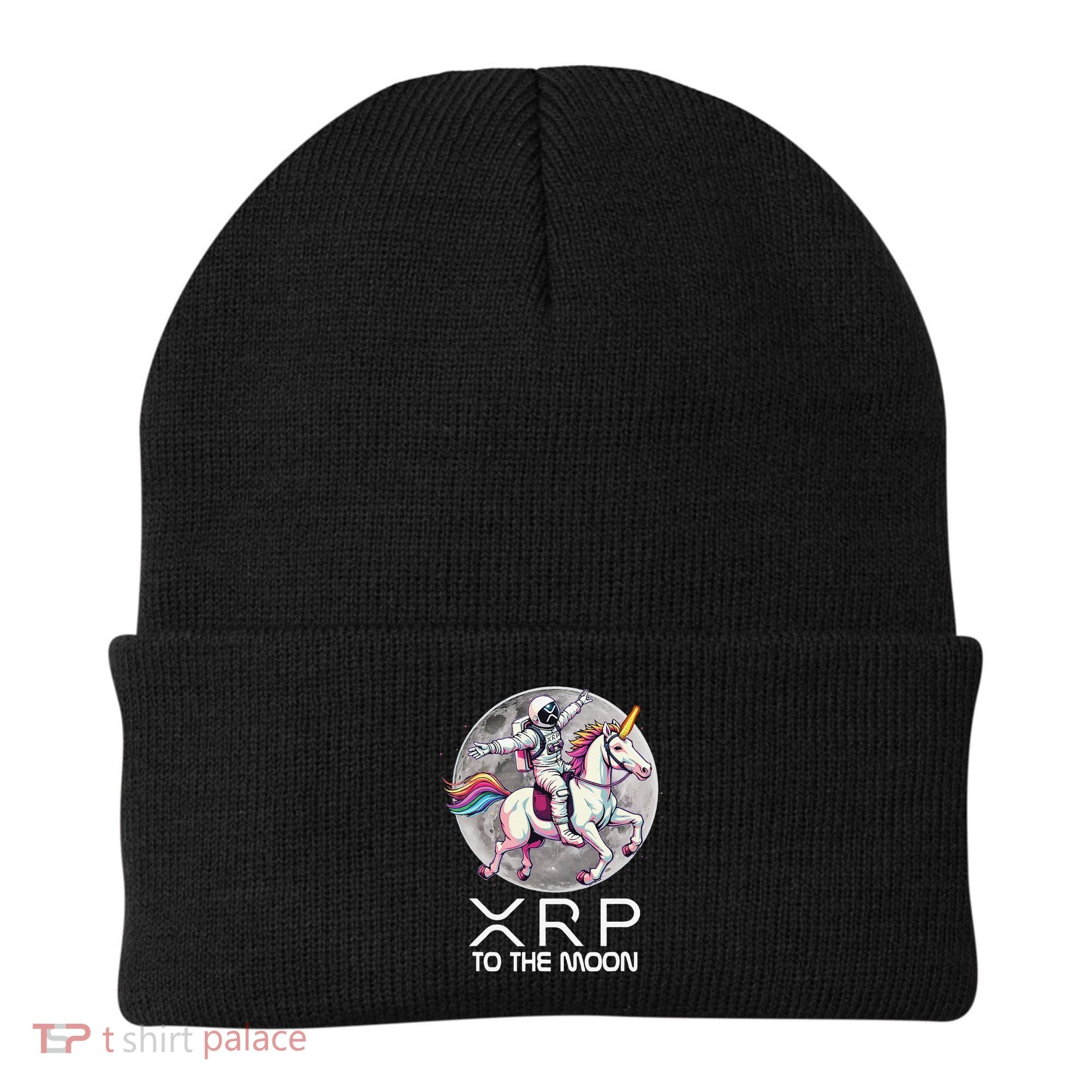 Funny XRP Unicorn Astronaut Crypto Boyfriend Girlfriend Gift Beanie