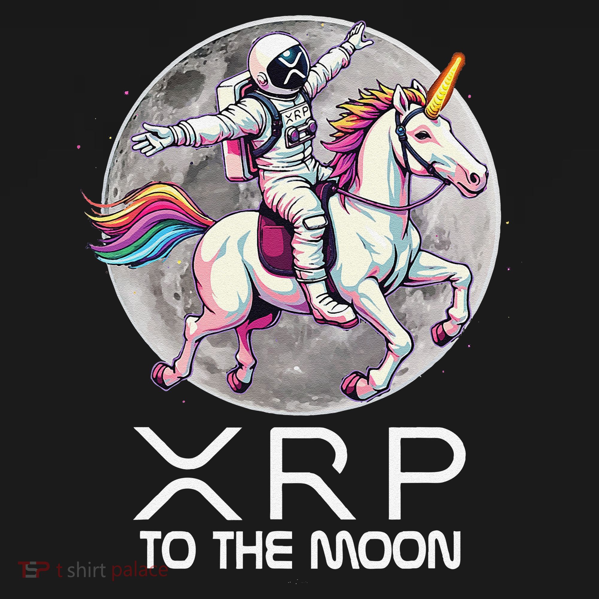 Funny XRP Unicorn Astronaut Crypto Boyfriend Girlfriend Gift Women's Hoodie