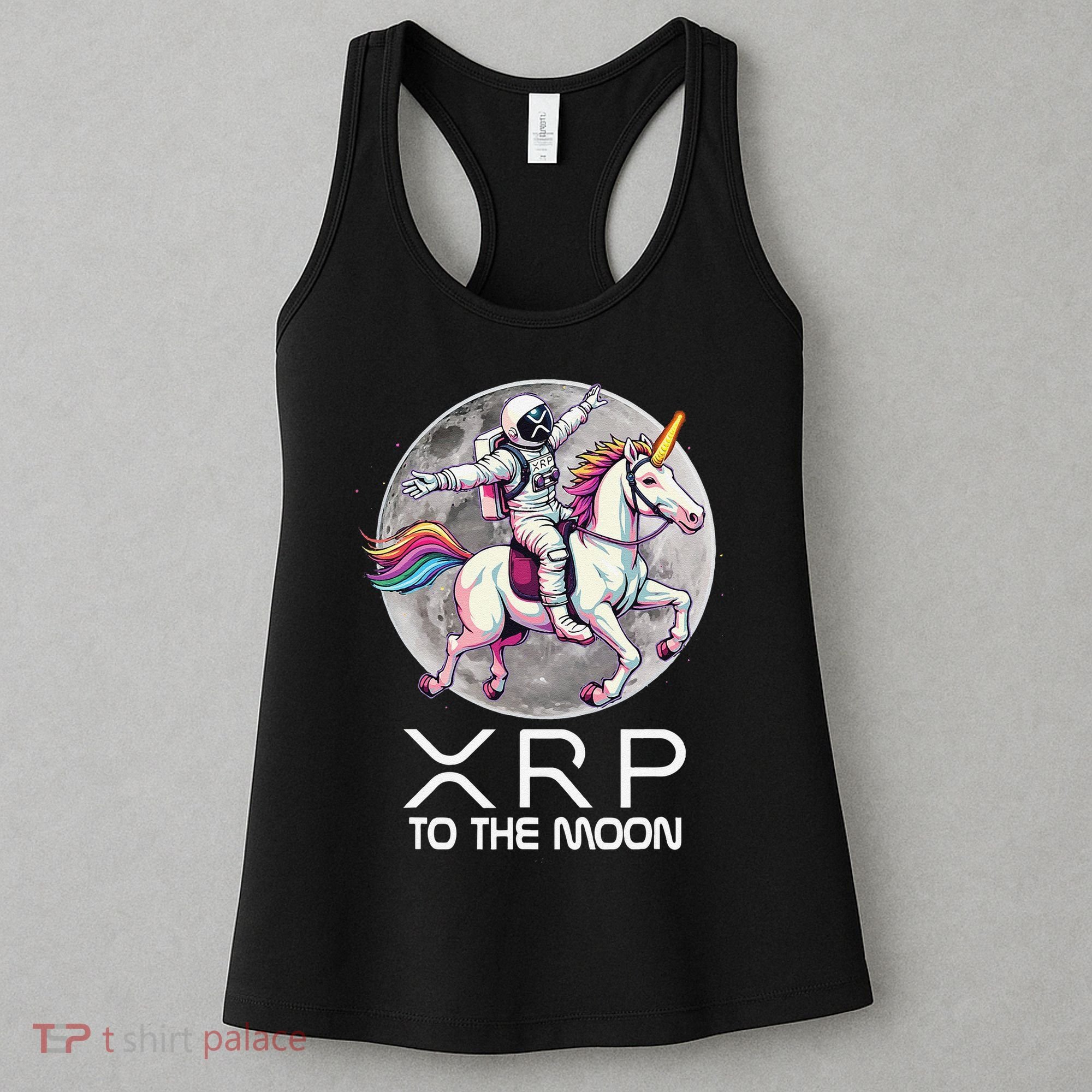Funny XRP Unicorn Astronaut Crypto Boyfriend Girlfriend Gift Women's Tank Top