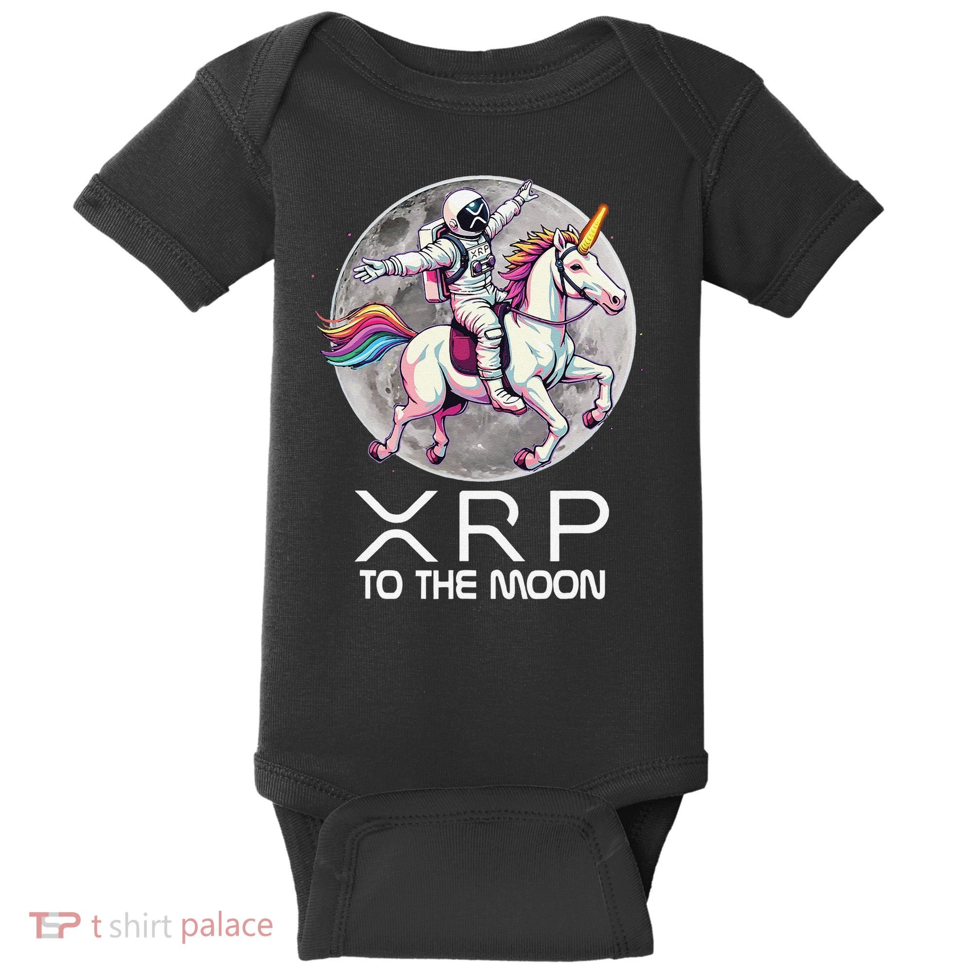 Funny XRP Unicorn Astronaut Crypto Boyfriend Girlfriend Gift Baby Bodysuit