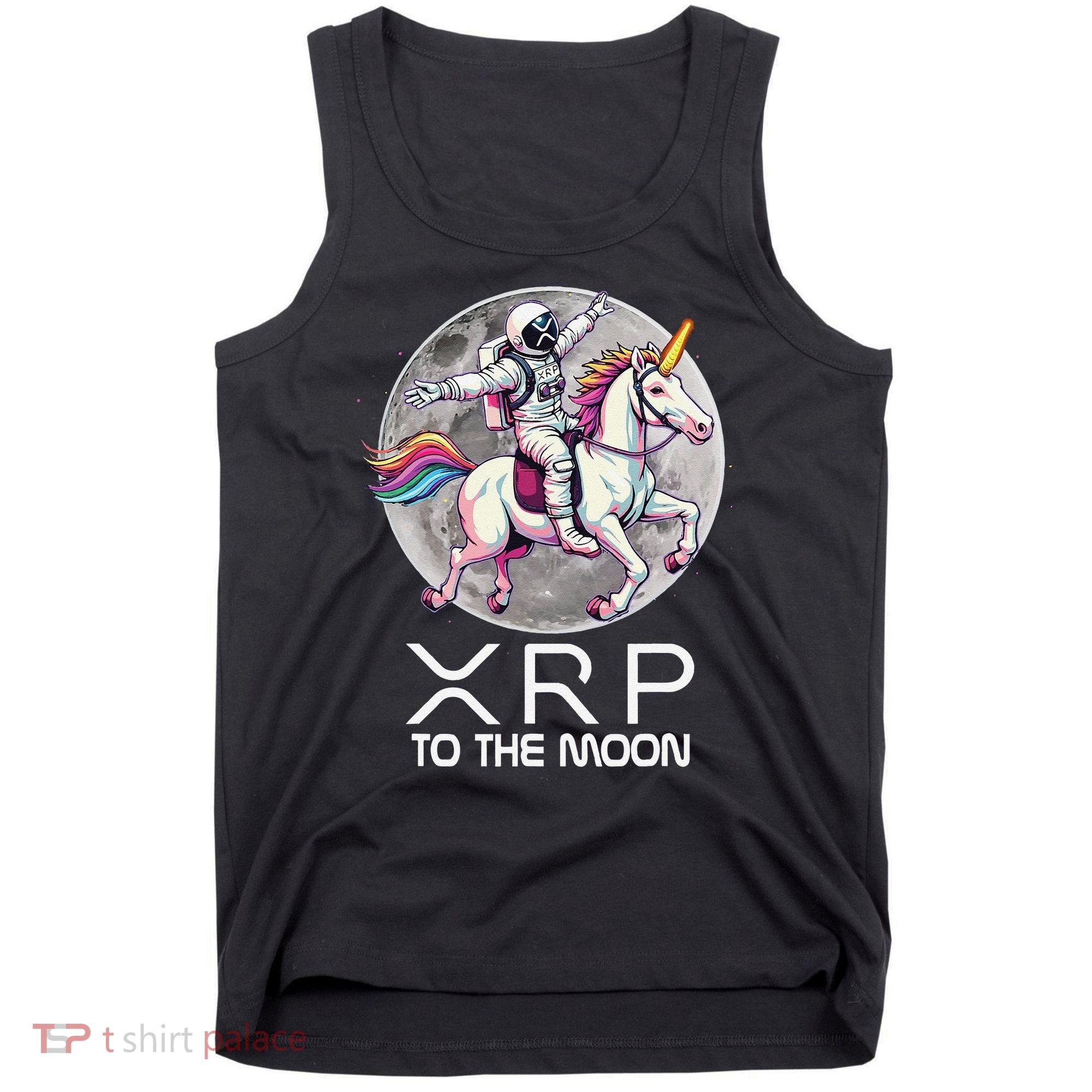 Funny XRP Unicorn Astronaut Crypto Boyfriend Girlfriend Gift Tank Top