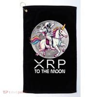 Funny XRP Unicorn Astronaut Crypto Boyfriend Girlfriend Gift Golf Towel thumb 0