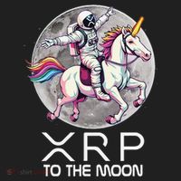 Funny XRP Unicorn Astronaut Crypto Boyfriend Girlfriend Gift Golf Towel thumb 3