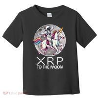 Funny XRP Unicorn Astronaut Crypto Boyfriend Girlfriend Gift Toddler T-Shirt thumb 0