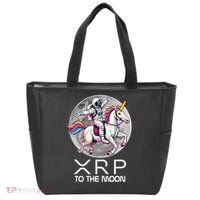 Funny XRP Unicorn Astronaut Crypto Boyfriend Girlfriend Gift Tote Bag thumb 0