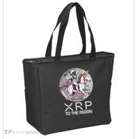 Funny XRP Unicorn Astronaut Crypto Boyfriend Girlfriend Gift Tote Bag thumb 2