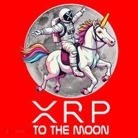 Funny XRP Unicorn Astronaut Crypto Boyfriend Girlfriend Gift Santa Hat thumb 1