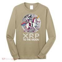 Funny XRP Unicorn Astronaut Crypto Boyfriend Girlfriend Gift Long Sleeve Shirt thumb 0