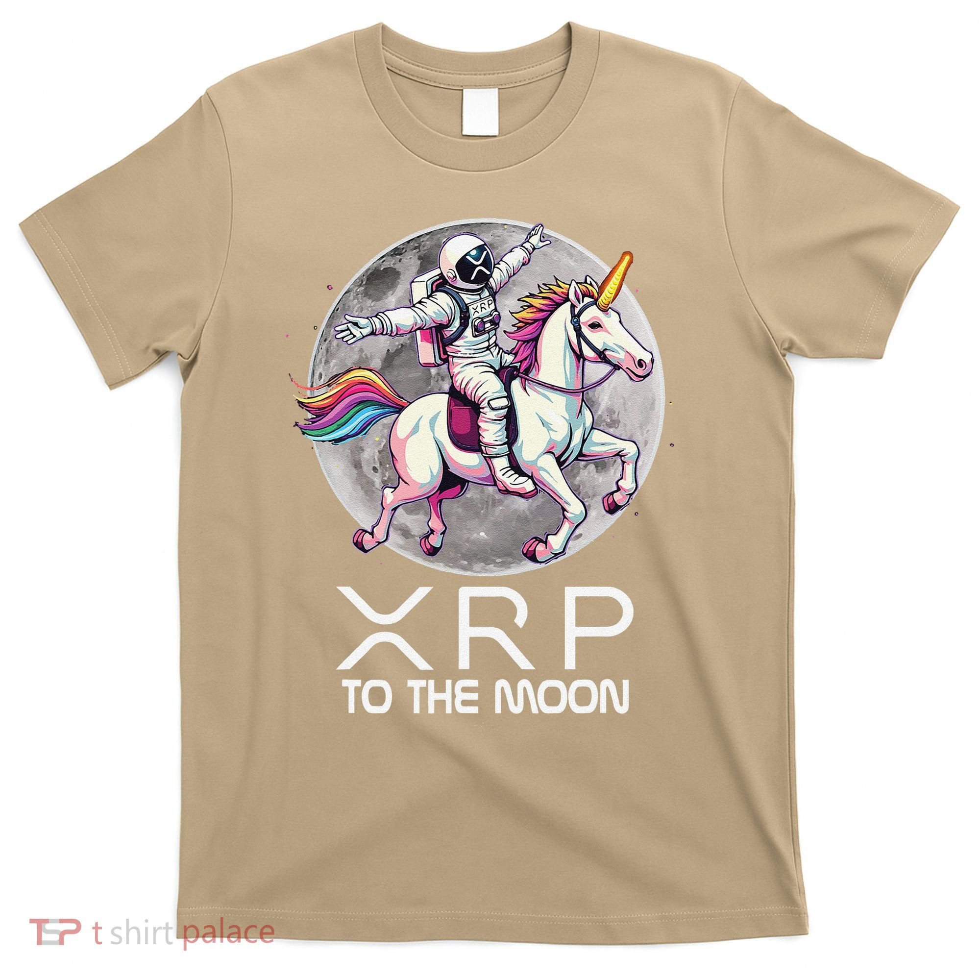 Funny XRP Unicorn Astronaut Crypto Boyfriend Girlfriend Gift T-Shirt