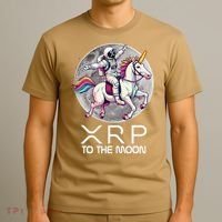 Funny XRP Unicorn Astronaut Crypto Boyfriend Girlfriend Gift T-Shirt thumb 3