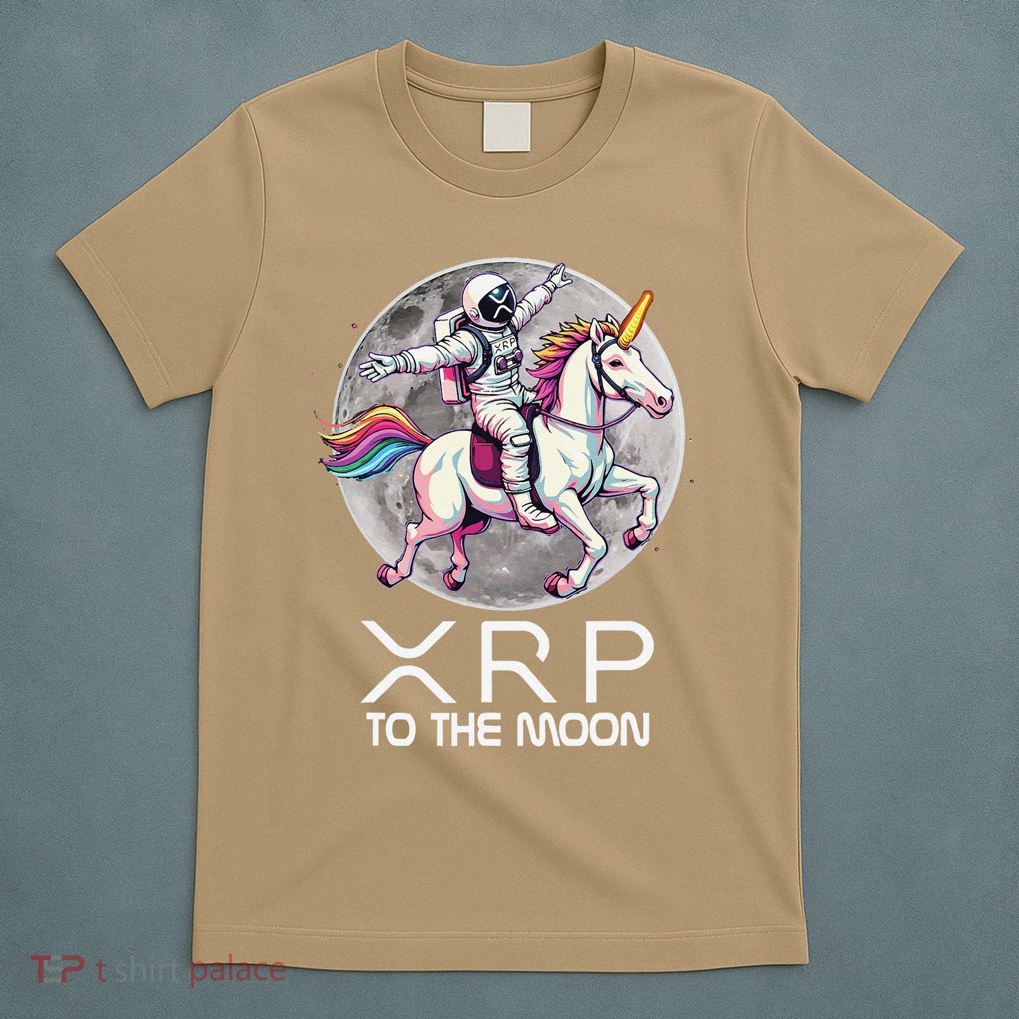 Funny XRP Unicorn Astronaut Crypto Boyfriend Girlfriend Gift T-Shirt