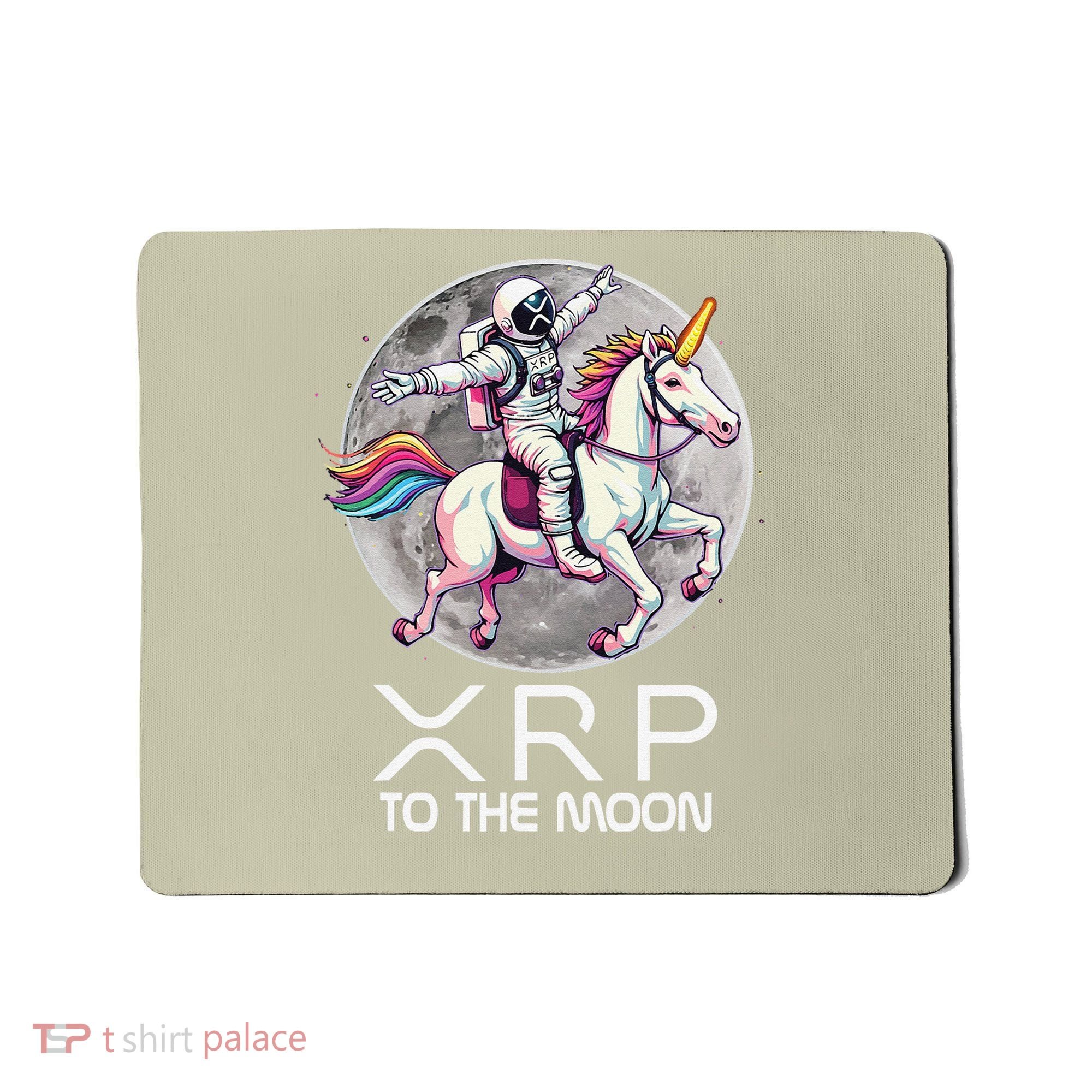 Funny XRP Unicorn Astronaut Crypto Boyfriend Girlfriend Gift Mousepad