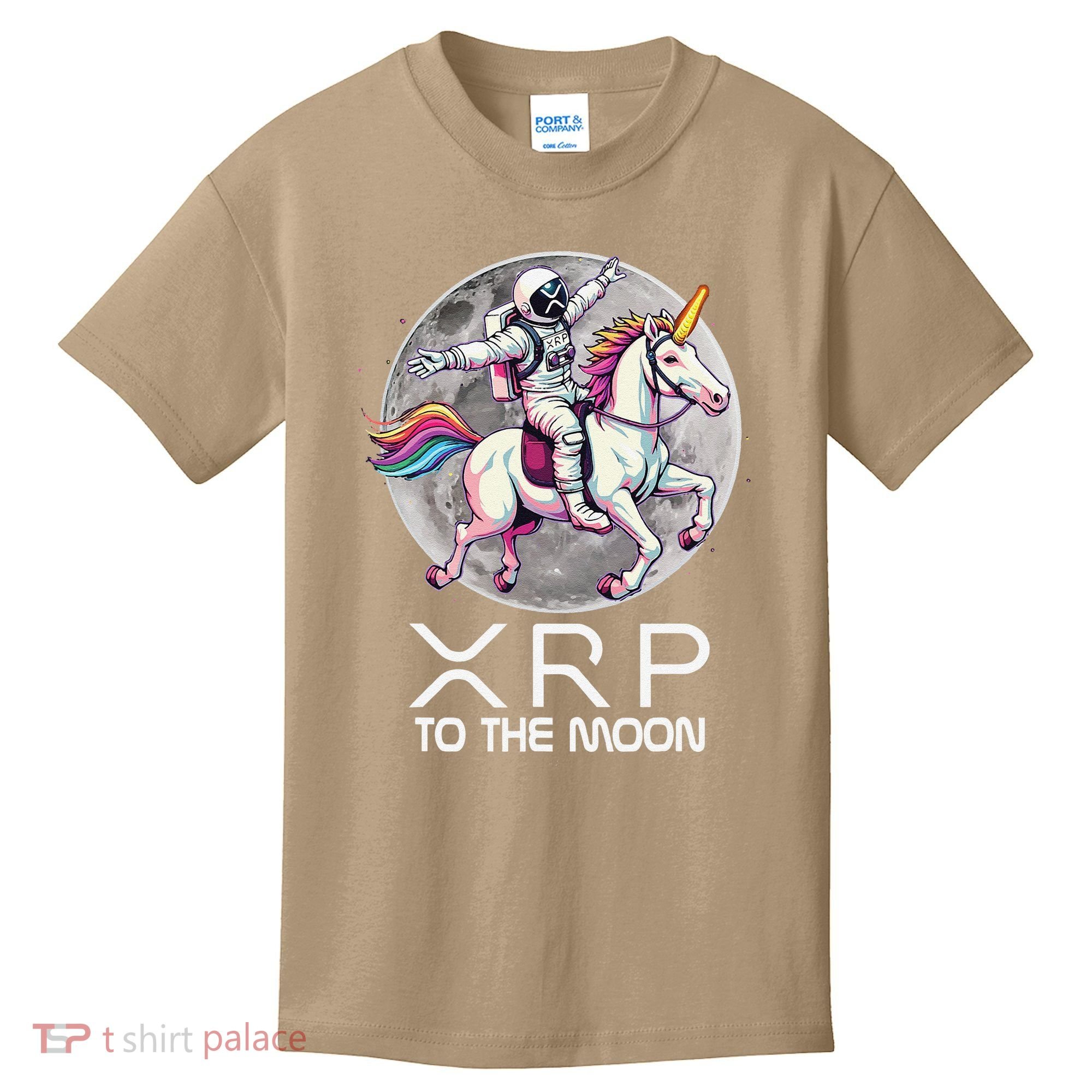 Funny XRP Unicorn Astronaut Crypto Boyfriend Girlfriend Gift Kids T-Shirt