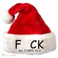 Fuck You All I Need Is U Santa Hat thumb 0