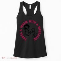 Funny You’re A Worm With A Mustache Meme For Men Women Women's Tank Top thumb 0