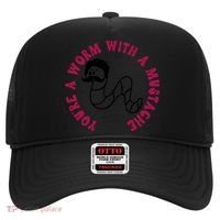 Funny You’re A Worm With A Mustache Meme For Men Women Hat thumb 0
