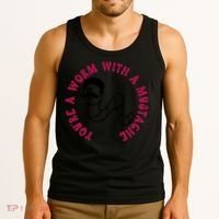 Funny You’re A Worm With A Mustache Meme For Men Women Tank Top thumb 3