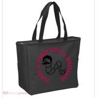 Funny You’re A Worm With A Mustache Meme For Men Women Tote Bag thumb 2