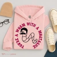 Funny You’re A Worm With A Mustache Meme For Men Women Hoodie thumb 4