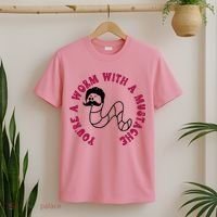 Funny You’re A Worm With A Mustache Meme For Men Women T-Shirt thumb 2