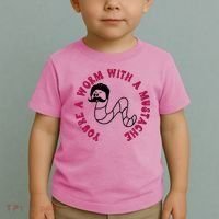 Funny You’re A Worm With A Mustache Meme For Men Women Toddler T-Shirt thumb 2