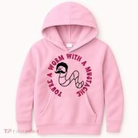 Funny You’re A Worm With A Mustache Meme For Men Women Kids Hoodie thumb 0