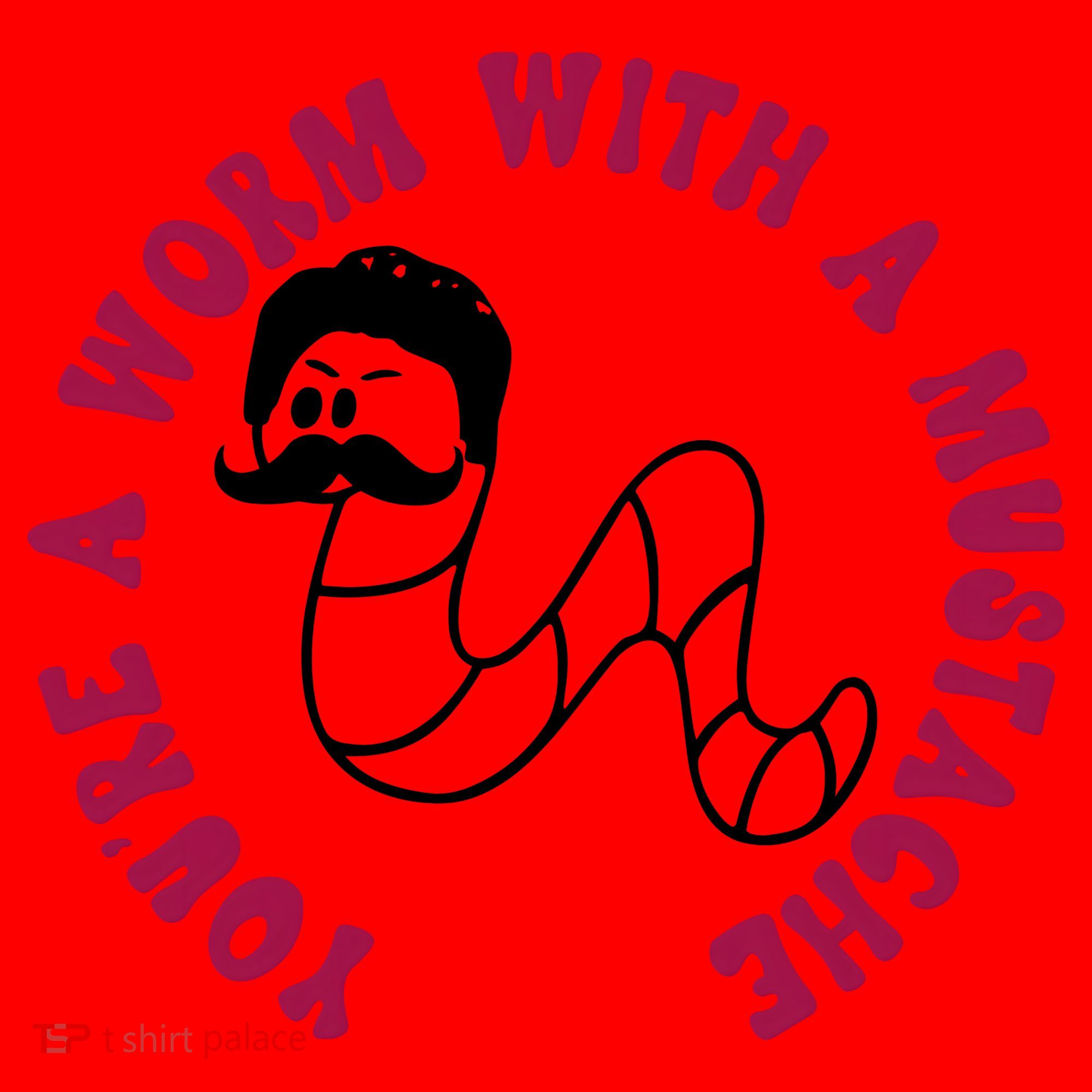 Funny You’re A Worm With A Mustache Meme For Men Women Santa Hat