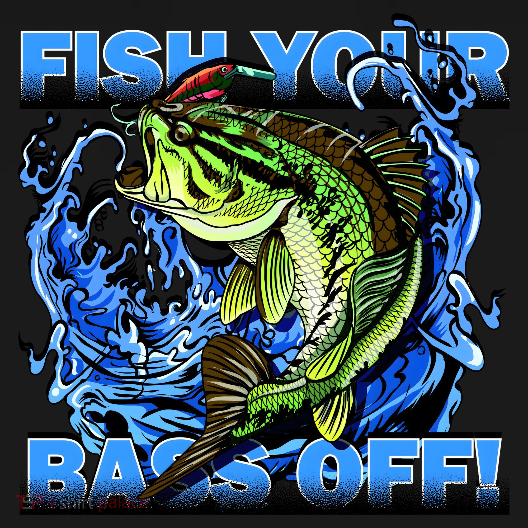 Fish Your Bass Off Funny Fishing Backpack