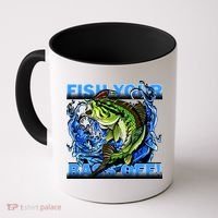 Fish Your Bass Off Funny Fishing Coffee Mug thumb 0