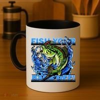 Fish Your Bass Off Funny Fishing Coffee Mug thumb 4