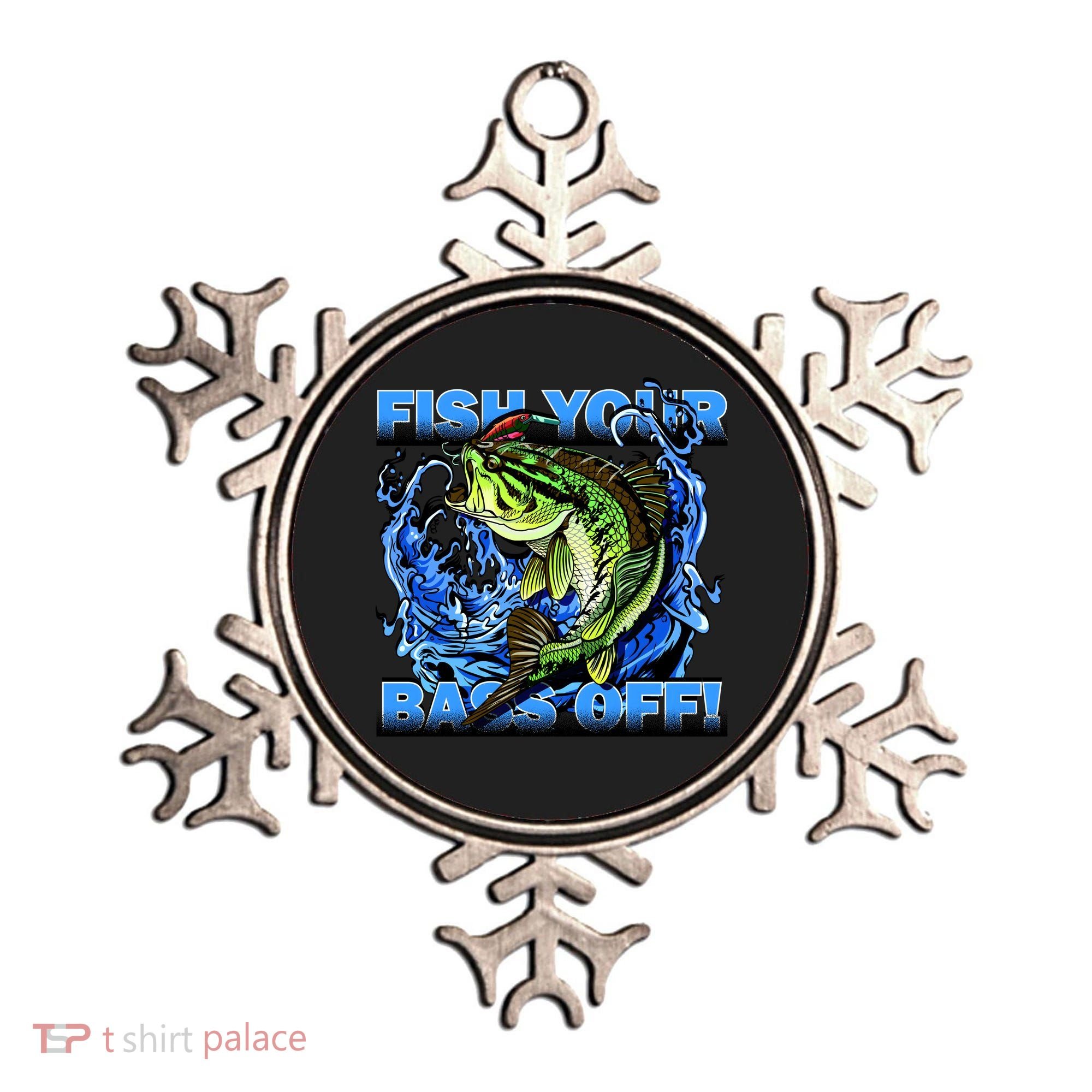 Fish Your Bass Off Funny Fishing Ornament
