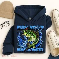 Fish Your Bass Off Funny Fishing Hoodie thumb 4