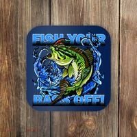 Fish Your Bass Off Funny Fishing Coaster thumb 0