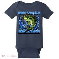 Fish Your Bass Off Funny Fishing Baby Bodysuit thumb 0