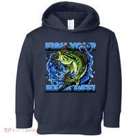 Fish Your Bass Off Funny Fishing Toddler Hoodie thumb 0