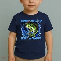 Fish Your Bass Off Funny Fishing Toddler T-Shirt thumb 2