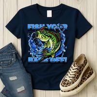 Fish Your Bass Off Funny Fishing Women's T-Shirt thumb 3