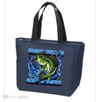 Fish Your Bass Off Funny Fishing Tote Bag thumb 3