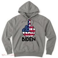 Fuck You Biden Middle Finger American Flag Hoodie thumb 0