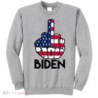 Fuck You Biden Middle Finger American Flag Sweatshirt thumb 0