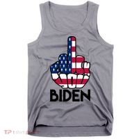 Fuck You Biden Middle Finger American Flag Tank Top thumb 0